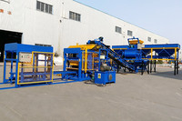 Ligne de fabrication automatique de blocs de pavé/creux/interbloqués QT5-15 avec contrôle PLC à pression hydraulique, facile à utiliser, 240V/380V