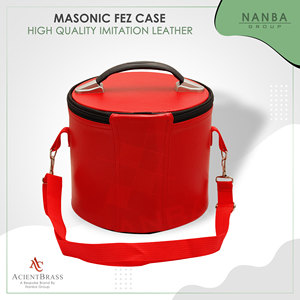 Premium NANBA GROUP Masonic Fez Cases-Imitation Leather Zipper Closure Lightweight <b>Hat</b> <b>Display</b> Storage Box White Daughter ISIS - Product Image 5