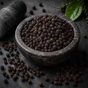 Poivre noir indien en vrac, entier, naturel, séché au soleil, 100% pur, avec une durée de conservation de 24 mois, pour les distributeurs d'épices et les fabricants alimentaires - Product Image 1