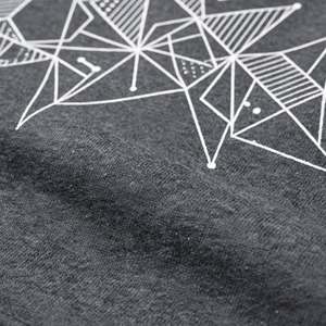 <b>Men's</b> Heavyweight Dark <b>Grey</b> Cotton Pullover Hoodie Custom Geometric Graphic Print Street wear Fleece <b>Sweatshirt</b> Winter Casual - Product Image 5