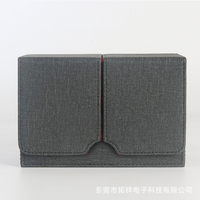 Boîte de rangement pour jeu de cartes en cuir personnalisée à double manchon avec tiroir à rabat et fermeture magnétique, idéale pour les passionnés de jeux de cartes
