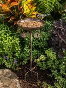 Meilleur Bain d'oiseaux en cuivre pour un jardin élégant et respectueux des oiseaux, avec support en cuivre, fait main, traditionnel, respectueux de la nature - Product Image 4