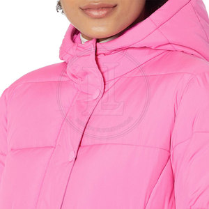 Women's Puffer <b>Jacket</b> Lightweight Winter Outerwear Breathable Nylon Lining Front Logo Warm Comfort Fit Everyday Style Lexpert - Product Image 5