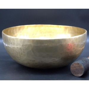 Cuenco Tibetano de Latón Puro para Sanación Sonora con Palo de Percusión, Diseño Budista Tradicional para Meditación, Yoga y Relajación - Product Image 3