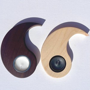 Wooden <b>Tea</b> <b>Light</b> <b>Holder</b> Round Natural Wood Candle Stand Home Decoration - Product Image 6