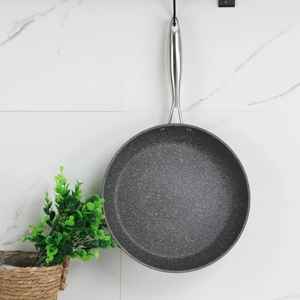 Ensemble de poêles en fonte avec revêtement en acier inoxydable antiadhésif, résistant à la chaleur, compatible induction, poignée en plastique, capacité 1-2L, cuisine - Product Image 4