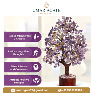 Árbol de Cristal de Amatista Hecho a Mano de Calidad Premium al por Mayor, 500 Chips, Decoración Portátil de Piedras Preciosas Feng Shui, Regalo - Product Image 2