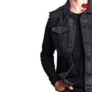 Gilet en jean personnalisé Ryan Pro Gear pour hommes, tissu confortable et respirant avec logo personnalisé - Product Image 5
