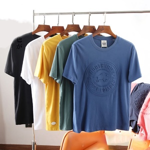 T-shirt pour homme en coton 100% respirant personnalisé été 2021, décontracté à manches courtes - Product Image 5