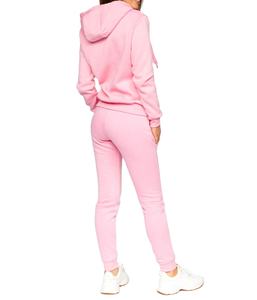 Nouvel ensemble décontracté pour femme automne : survêtement respirant en polyester avec cardigan à capuche uni et taille courte, et pantalon de survêtement à lacets - Product Image 4