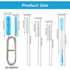 Heavy Duty 70.8 Inches Double-Headed <b>Drain</b> Cleaner <b>Brushes</b> 4 Pcs with Handles Flexible Straw Cleaning <b>Brush</b> - Product Image 5