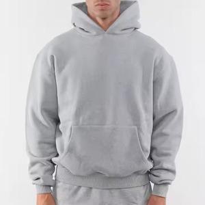 Sweat à capuche oversize de luxe pour homme, 100 % coton épais, coupe décontractée, personnalisable, coupe-vent, écologique - Product Image 3