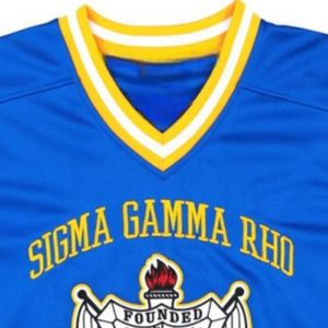 เสื้อฟุตบอลซิกมาแกมมาโรสีน้ำเงินรอยัล ยูนิเซ็กซ์ เสื้อผ้าชมรมกรีก เสื้อกีฬา ชุดกีฬาทีมแบบกำหนดเอง ชุดลำลองสำหรับวันแข่งขัน - Product Image 3