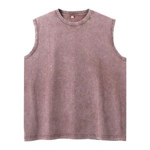 เสื้อกล้ามคอกลมถักสีพื้นสำหรับผู้ชายสวมใส่สบายๆ - Product Image 1