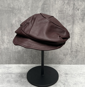 Heavyweight Corduroy Fiddler <b>Cap</b> Retro Autumn Winter Newsboy <b>Hat</b> Classic Rope & Button Detail Fiddler <b>Cap</b> Structured Marine Sai - Product Image 3