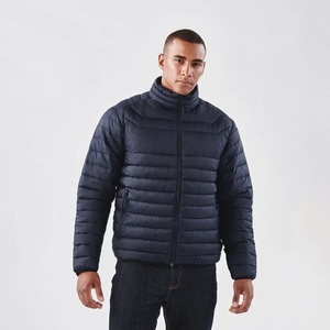 Mens Canvas Solid <b>Lightweight</b> <b>Puffer</b> <b>Jacket</b> Windproof Water Repellent Stand Zip Quilted Bomber Outerwear for Winter Commuting - Product Image 4