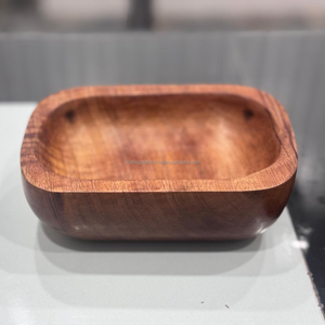 Bandeja de Madera Pulida de Lujo para Servir Alimentos, Ecológica, con Forma Personalizada para Velas y Uso en Mesa - Product Image 1