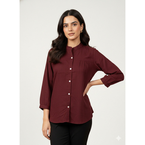 Chemise en lin doux pour femme, vêtement de luxe pour usage quotidien, idéale pour les tenues professionnelles, prix de gros par fournisseur. - Product Image 1