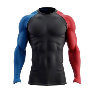 Rashguard personnalisé imprimé par sublimation, Rashguard pour homme, T-shirt de compression imprimé sur mesure, Haut sublimé - Product Image 1