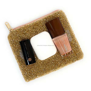 Queen <b>Gold</b> Beaded Pouch Metallic Evening <b>bag</b> Coin Purse Glam Mini Zip Wallet Boutique Wholesale Women Empowerment Gift - Product Image 5