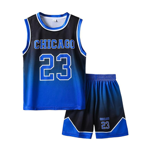 Conjunto de Camiseta de Baloncesto con Logotipo Personalizado, Cuello en V, Sin Mangas, Impresión Sublimada, Unisex, Transpirable, de Poliéster - Product Image 3