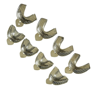 Juego Profesional de 8 Bandejas Dentales Metálicas Perforadas de Acero Inoxidable para Impresiones Dentales (XS, S, M, L Superior e Inferior) - Product Image 2