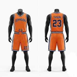 Maillot de basketball unisexe en polyester maille œil-de-perdrix 180 GSM, blanc, bleu, or, avec logo personnalisé par transfert thermique, tailles plus, devant - Product Image 2