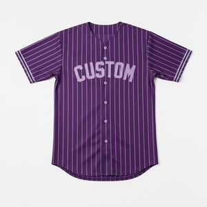 Unisex Baseball Jersey Breathable Sportswear <b>Set</b> Printed Design <b>Beaded</b> Features Customized Team Name 100% Polyester OEM Serviced - Product Image 5