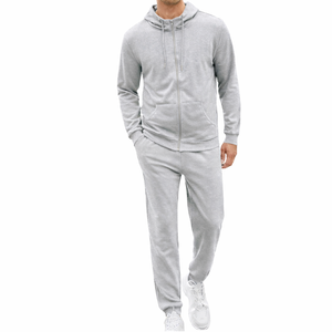 Ensemble de survêtement de haute qualité personnalisé 100% coton à séchage rapide pour la course à pied, la remise en forme, la salle de sport, vêtements de sport, deux pièces, fabricant en gros - Product Image 4