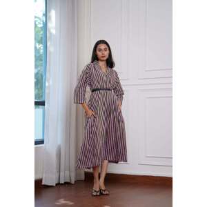 ชุดเดรสลำลองลายทาง Quince Life Blush and Bloom ไซส์ XS-M - Product Image 2