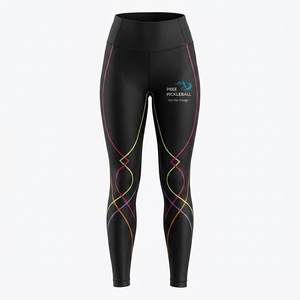 Pickleball <b>Women's</b> Solid Compression Sports <b>Leggings</b> High Waist Ankle-Length Lightweight Eco-Friendly Anti-Bacterial Stretch - Product Image 3