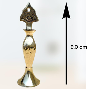 Surmedani en laiton avec entonnoir Kuppi, récipient traditionnel pour kohl, ensemble d'applicateurs pour eye-liner en laiton, rangement cosmétique décoratif indien - Product Image 3
