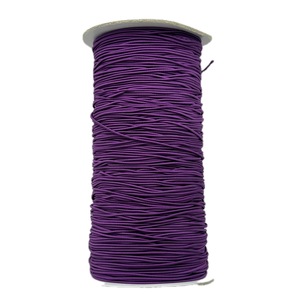 Cordon élastique tressé No.9 1,2 mm violet foncé 288 yards, 100 % nylon haute ténacité, corde élastique écologique pour textiles de maison et chaussures - Product Image 2