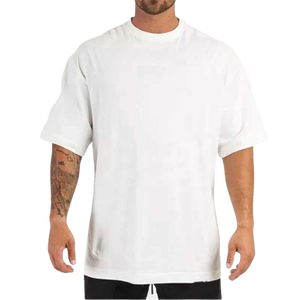 Men's White Cotton T-Shirt Short Sleeve O-Neck Regular Fit Casual Jersey Knitted Blank Design - Product Image 4