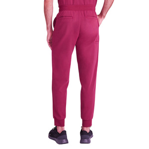 กางเกงสครับสีม่วงแดงแบบ unisex มีเชือกผูกเอว ชุดยูนิฟอร์มโรงพยาบาล ตรวจจับเข็มได้ ไร้รอยต่อ - Product Image 4