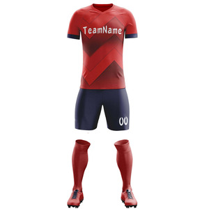 ชุดยูนิฟอร์มฟุตบอลแบบซับลิเมชั่นสั่งทำพิเศษ ปี 2026 – เสื้อฟุตบอลไล่เฉดสีม่วงทองพร้อมกางเกงขาสั้นลายทางและถุงเท้า ชุดทีม OEM สำหรับผู้ชาย - Product Image 2