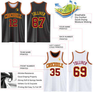 Ensemble de maillots de basket-ball personnalisés réversibles sans manches à col en V, imprimés par transfert thermique, en polyester, pour équipes scolaires et clubs - Product Image 3