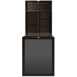 Brown Wall-Mounted Computer Desk for Office Use - Product Image 2