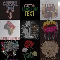 Transfert strass, fer à repasser sur Hot Fix, transfert strass Bling Hot Fix fer sur Patch Motif Design transfert
