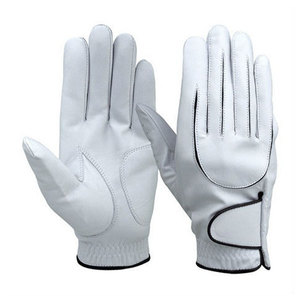 Guantes de Golf de Cuero, Dedos Completos, Correa de Muñeca Ajustable, Logotipo Personalizado, Antideslizantes, Alta Calidad, Duraderos, Cómodos y Transpirables - Product Image 1