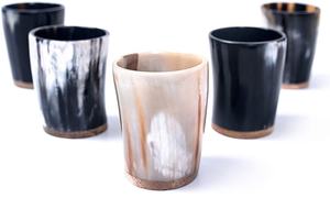 Vaso Cuadrado de Cuerno de Buey/Búfalo Pulido Hecho a Mano en India, Duradero, Multicolor, para Chupitos, Fuegos Artificiales, Cerveza, Sidra, con Diseño de Animales - Product Image 3