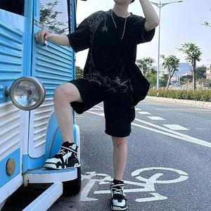 เสื้อยืดโอเวอร์ไซส์สไตล์วินเทจ ล้างสีแบบแอซิดวอช เสื้อผ้าสตรีทแวร์ลำลองสำหรับผู้ชายและผู้หญิง สวมใส่สบาย ทรงหลวม ผ้าฝ้าย สำหรับฤดูร้อน - Product Image 5