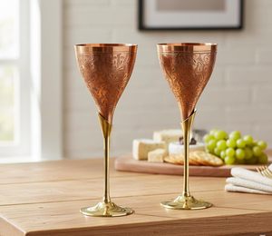 Gobelet à vin en acier inoxydable gaufré fait main, élégant, style américain, capacité personnalisable pour lait, vin et fêtes - Product Image 6