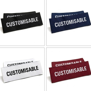 Etiquetas tejidas personalizables para prendas, etiquetas rectangulares de algodón, etiqueta principal cortada con láser, lavables, para coser en ropa, zapatos y sombreros. - Product Image 4
