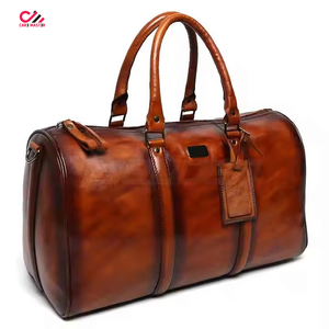 High Quality Genuine Leather Duffel Bag Customized Logo Color Outdoor Gym Travel Sports Luggage Shoulder Durable Customized Size - Product Image 3