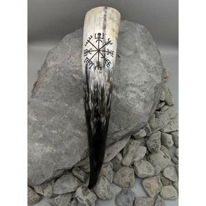 Chope à bière artisanale en corne de buffle, finition naturelle, vente en gros pour commandes en gros, style corne à boire viking - Product Image 6