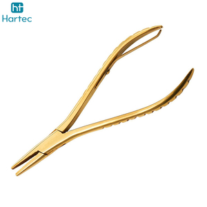 Pince à micro-anneaux pour extensions capillaires en acier inoxydable, outil professionnel de pose et de retrait de perles, prix de gros pour salons - Product Image 5