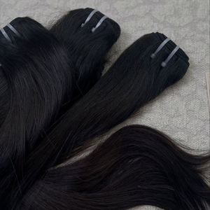 Extensions de cheveux humains Remy vierges indiens de temple, qualité supérieure, ondulés, double trame, pour femmes, SV3, 100g, à tisser - Product Image 1