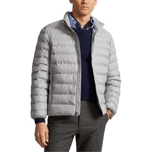 Custom 2025 Outdoor <b>Men</b> Puffer <b>Jacket</b> With Stand Collar Waterproof Fabric Quilted Padding Polyester <b>Men's</b> Clothing <b>Jackets</b> - Product Image 4