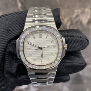 Reloj de Moissanita de Lujo de Alta Calidad, Reloj Personalizado con Incrustaciones de Diamantes para Regalo, Venta al por Mayor de Fábrica, Relojes Mecánicos con Incrustaciones de Diamantes Estilo Hip Hop - Product Image 1